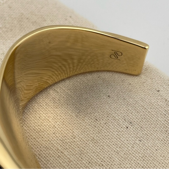 Polène 24K Gold Gilded Twist Cuff Bracelet Made in Italy Size S - Picture 3 of 7